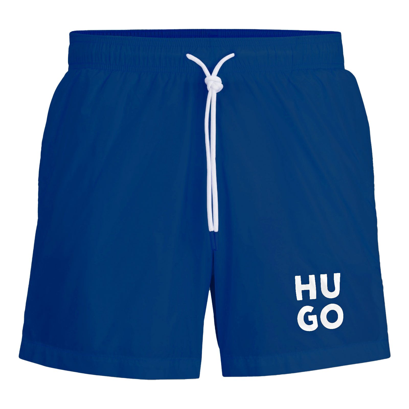 HUGO Badeshorts Paol mit Innenhose aus rotem Mesh