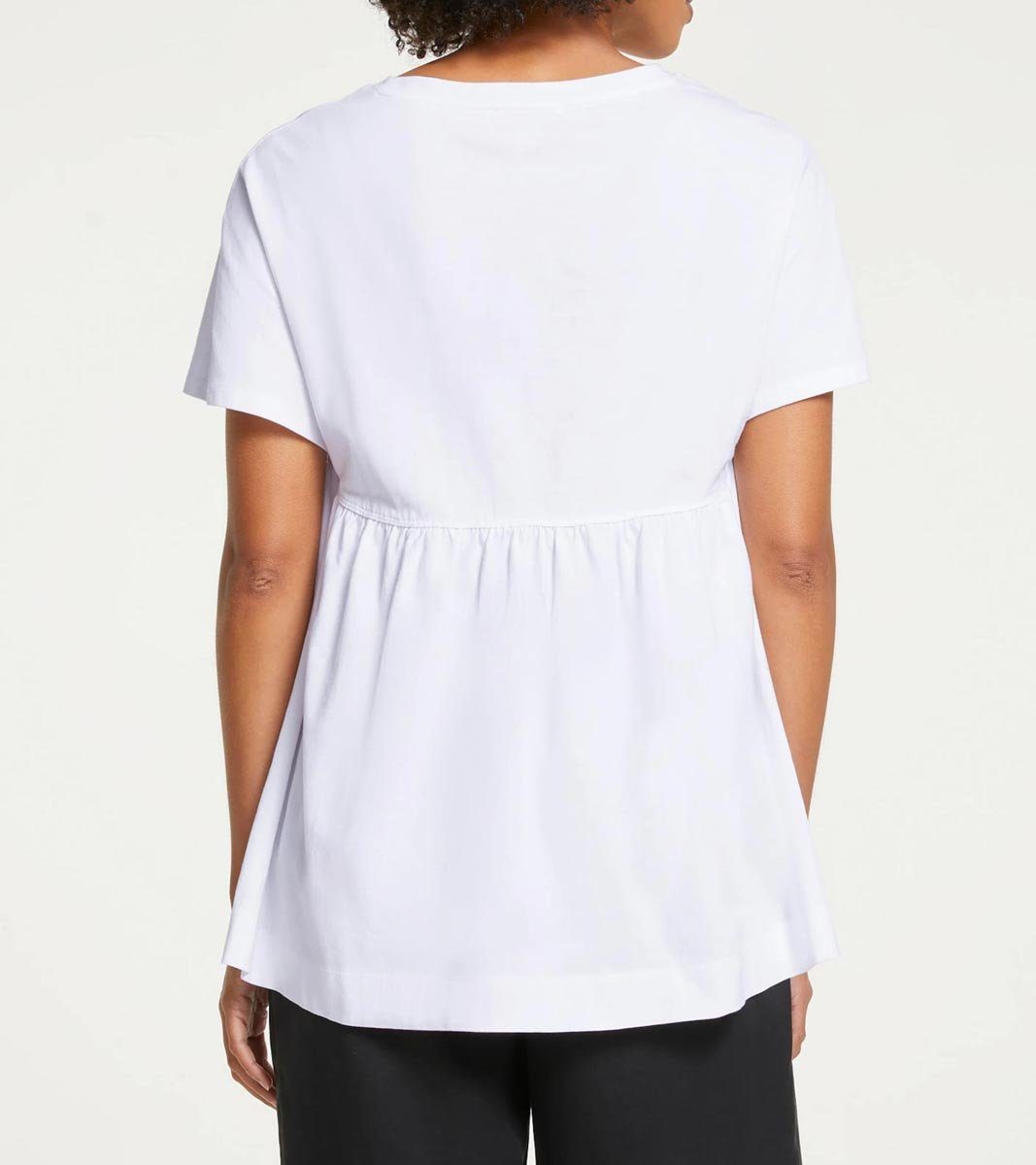 heine T-Shirt LINEA TESINI Schößchen Designer-Jerseyshirt Damen mit