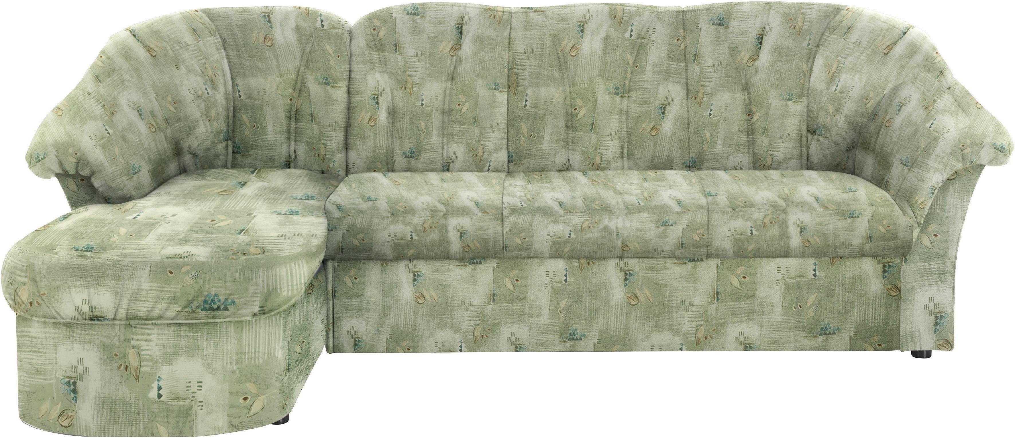 DOMO collection Ecksofa Pegnitz, elegante Rückensteppung, kompakte Stellmaße 238/141cm, L-Form, wahlweise mit Bettfunktion