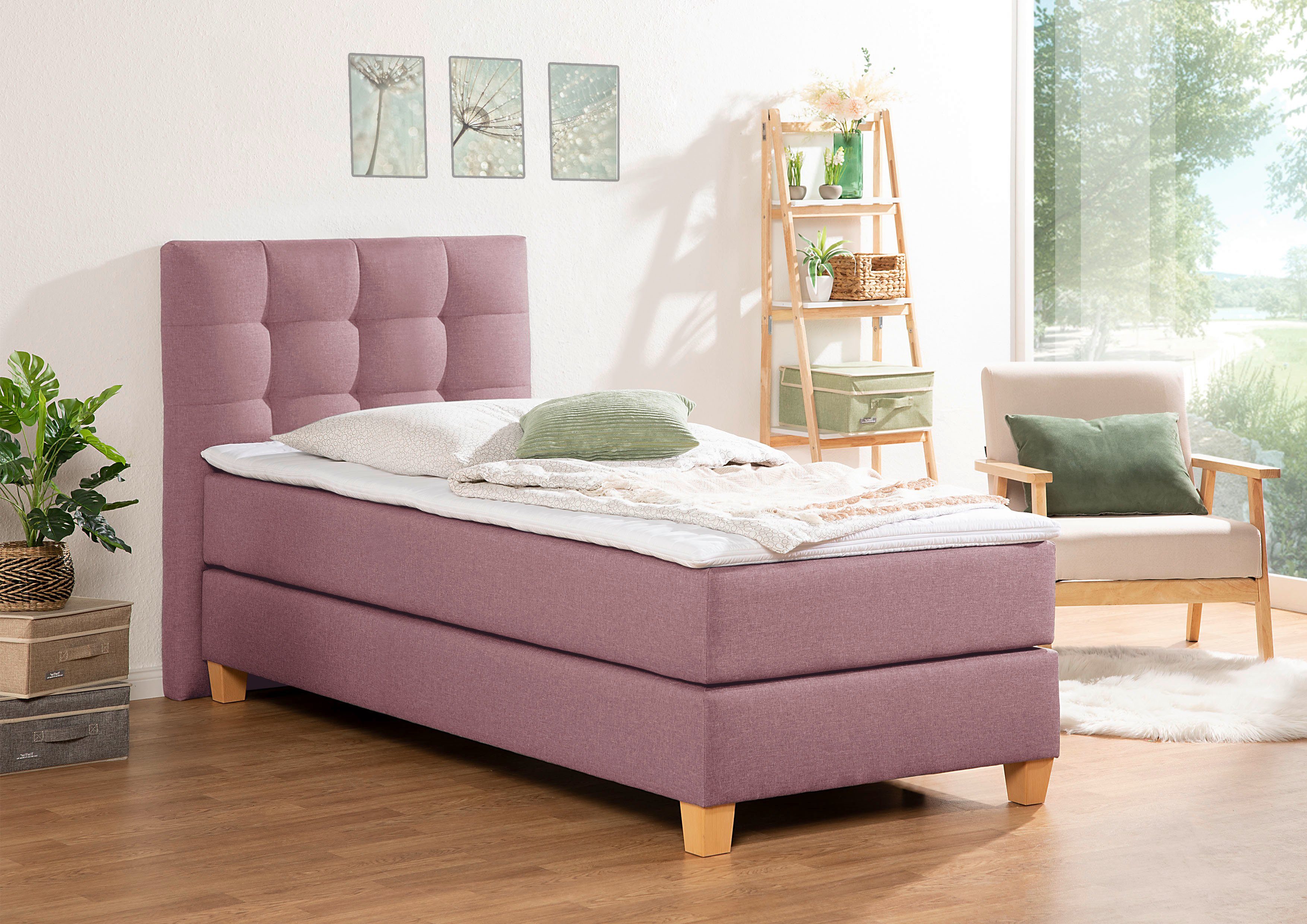 Home affaire Boxspringbett Moulay, inkl. Topper, in 3 Härtegraden, TFK auch in Härtegrad 4