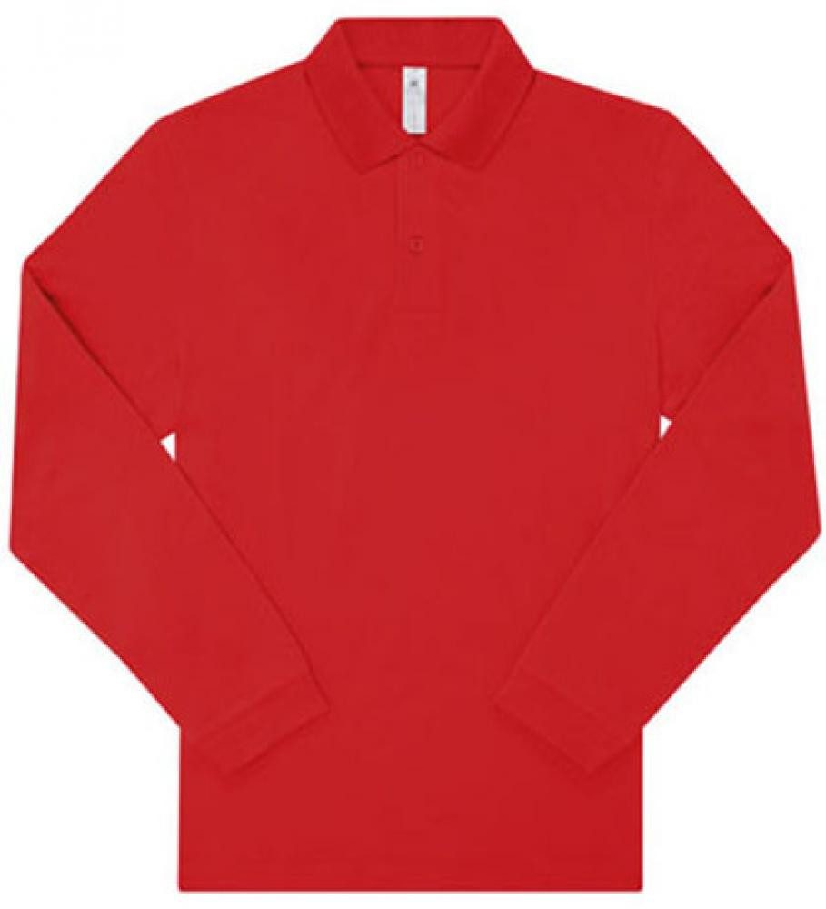 B&C Langarm-Poloshirt My Polo 210 Long Sleeve S bis 5XL