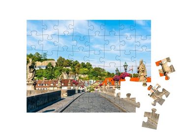 puzzleYOU Puzzle Alte Mainbrücke in Würzburg, Bayern, 48 Puzzleteile, puzzleYOU-Kollektionen Main, Regionale Puzzles Deutschland