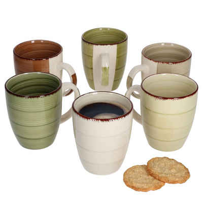 MamboCat Tasse »6er Set Kaffeebecher Nature 300ml«
