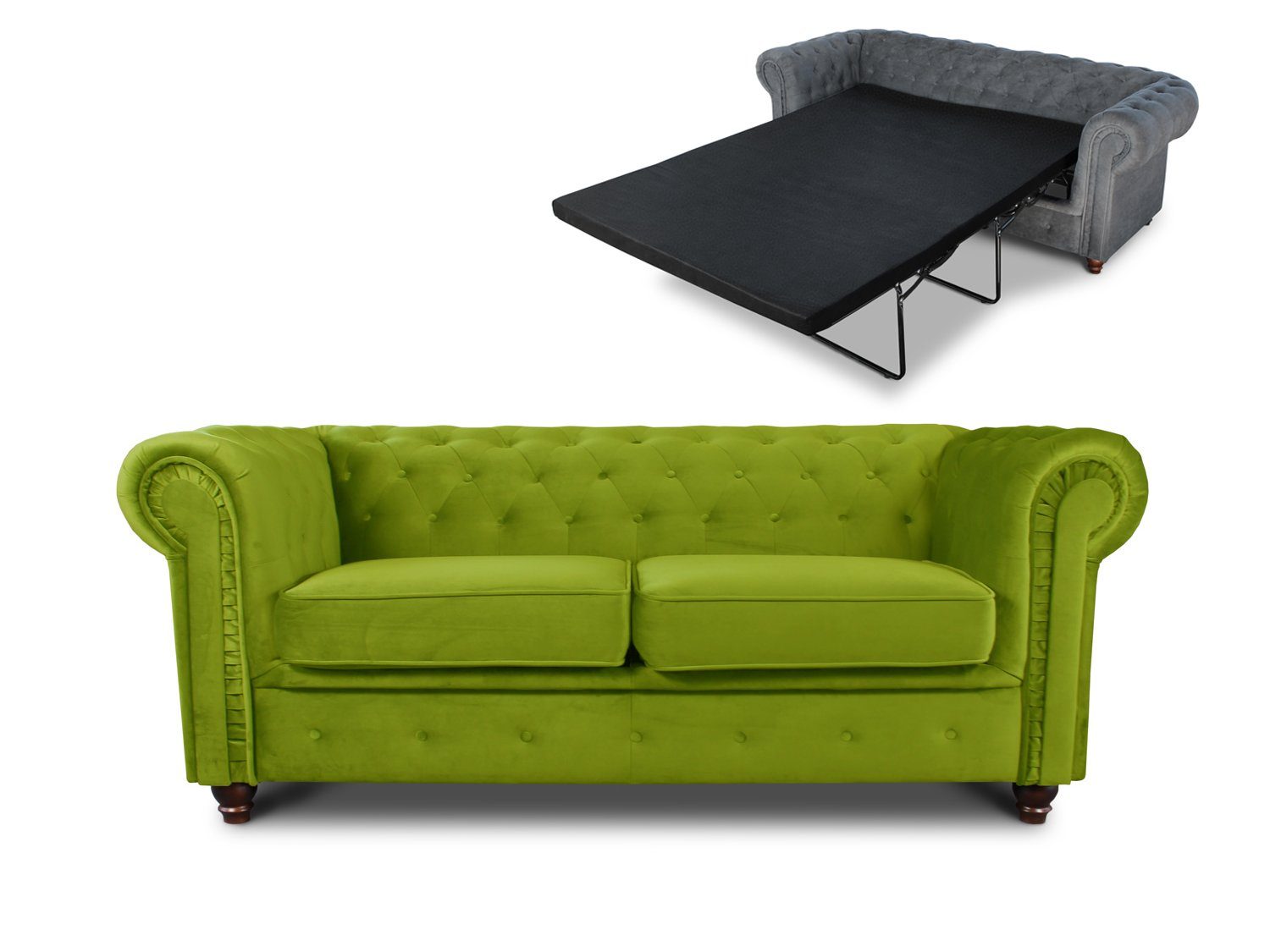 Sofnet Schlafsofa Asti 2 Bis, mit Schlaffunktion, Chesterfield Sofa 2-er, Sofagarnitur, Bettsofa