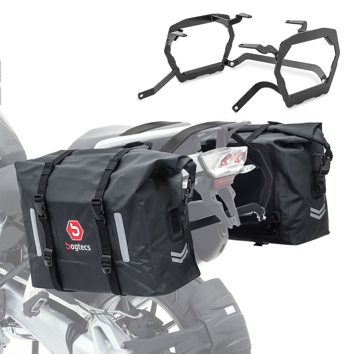 Kofferset Satteltaschen Set WP8 für BMW R 1200 GS / Adventure 13-18 + Kofferträg