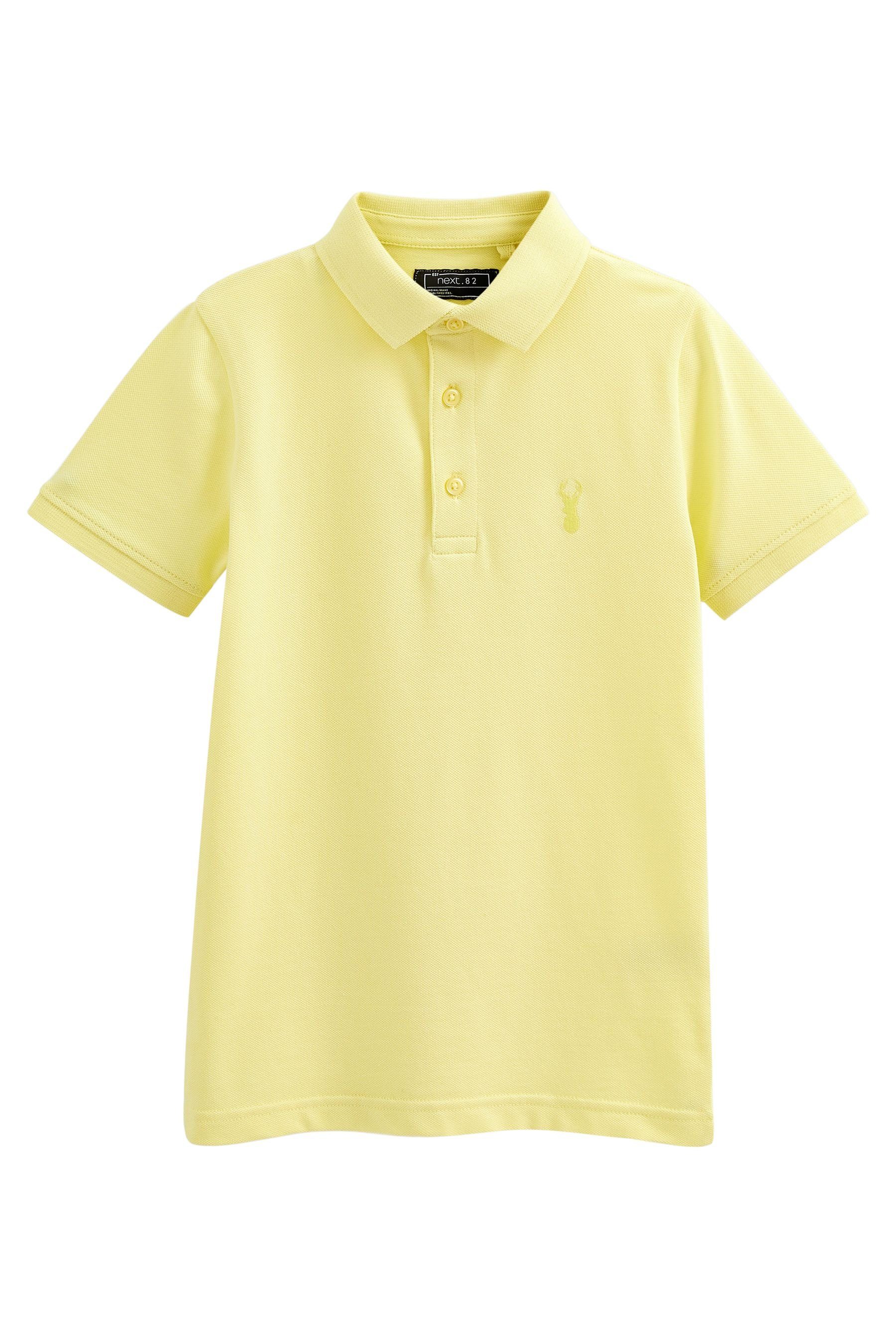 Next Poloshirt Kurzärmeliges Polo-Shirt (1-tlg) Yellow