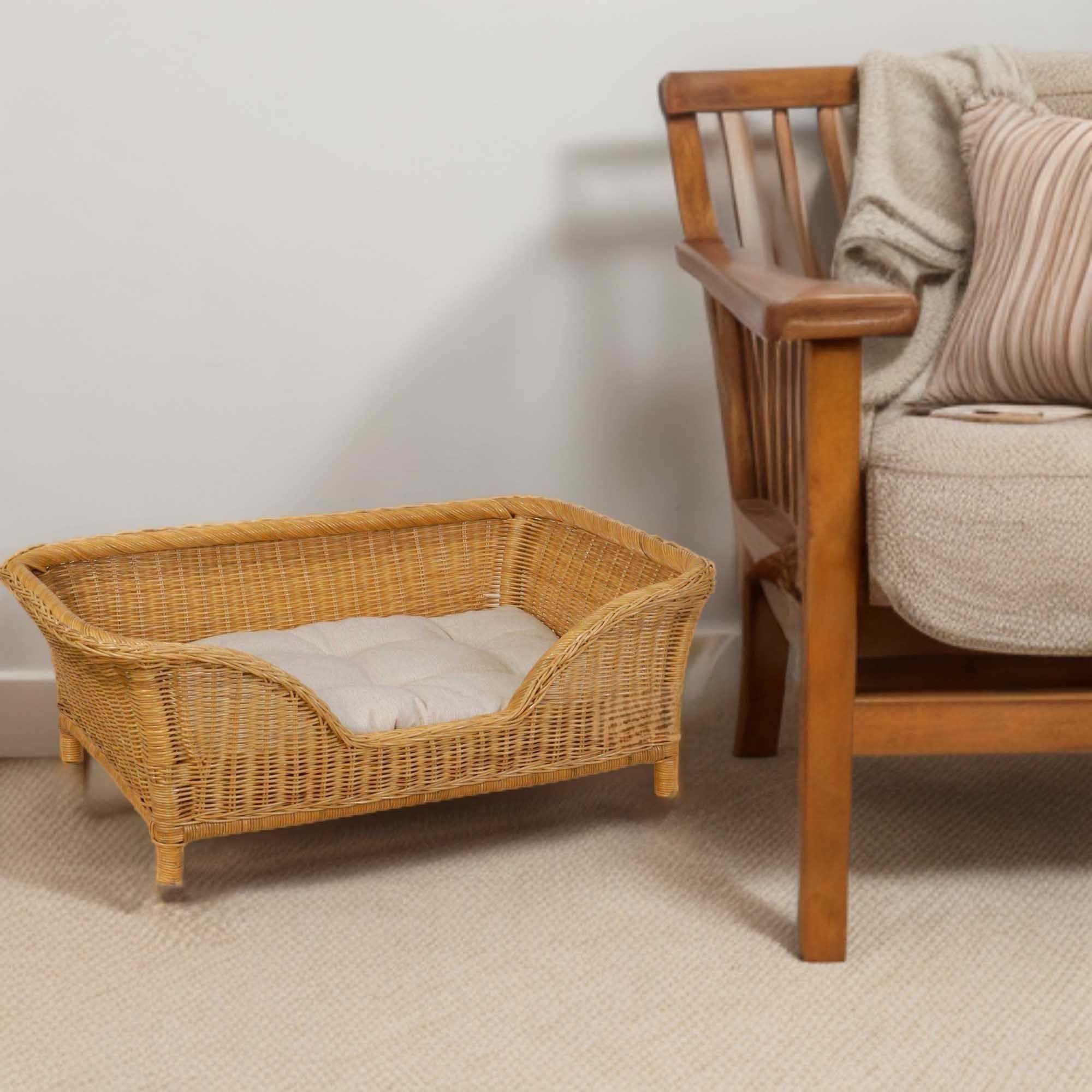 Krines Home Hundekorb Großer Rattan Hundekorb günstig online kaufen