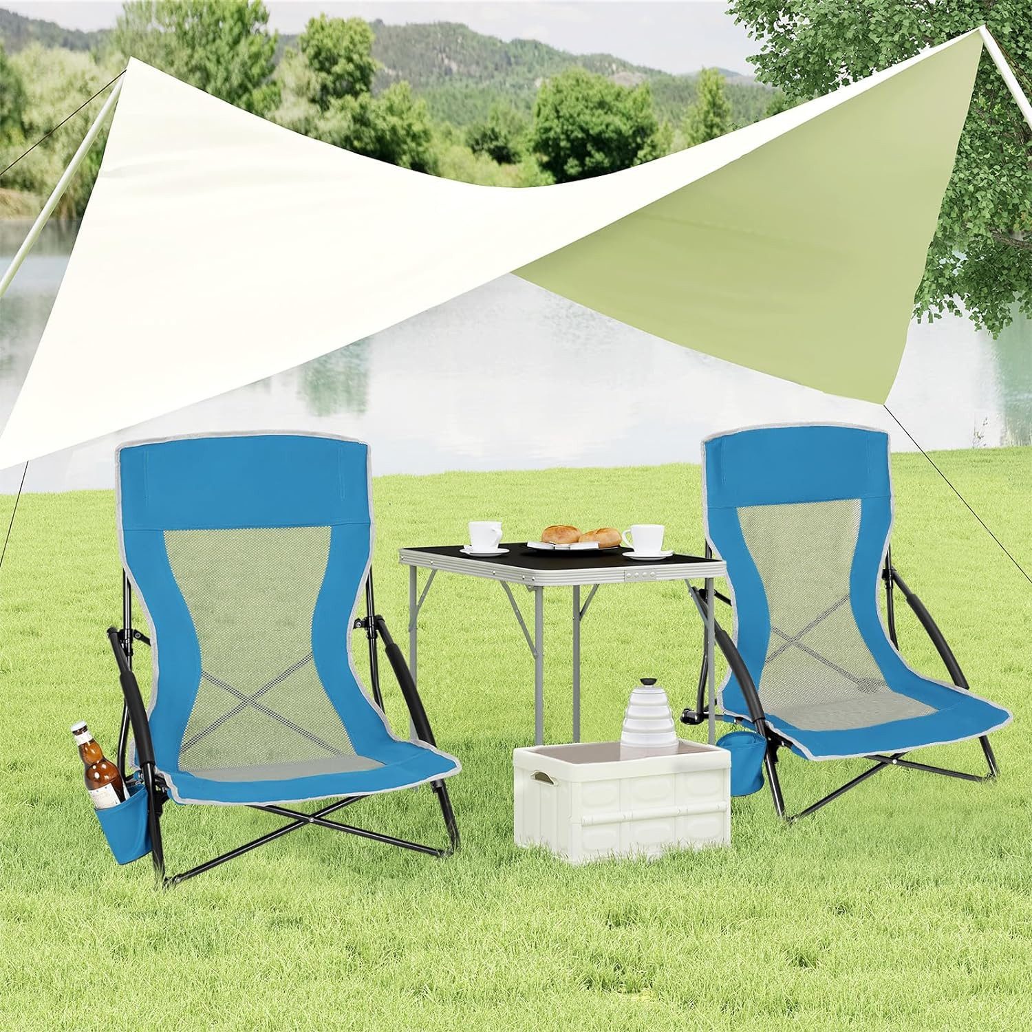 Woltu Campingstuhl (2 St), Strandstuhl klappbar günstig online kaufen