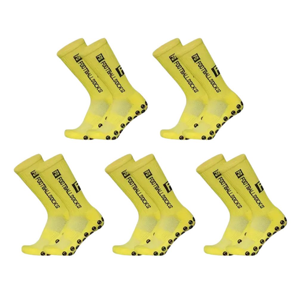Athlix Sportsocken 5 Paar Fußball Socken, Sportsocken 34-46 Anti Rutsch Grip Fussball Atmungsaktiv, absorbieren Schweiß, Vielseitig einsetzbar