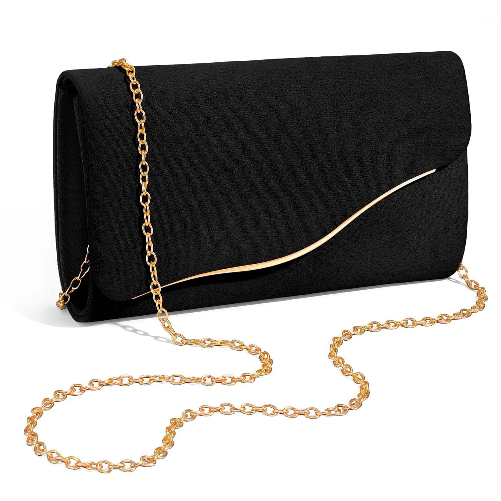 Zaewry Abendtasche Damen Fashion-Abendtasche, Vintage-Samt-Clutch, mit abnehmbarer Kette, geeignet für Hochzeiten und Partys