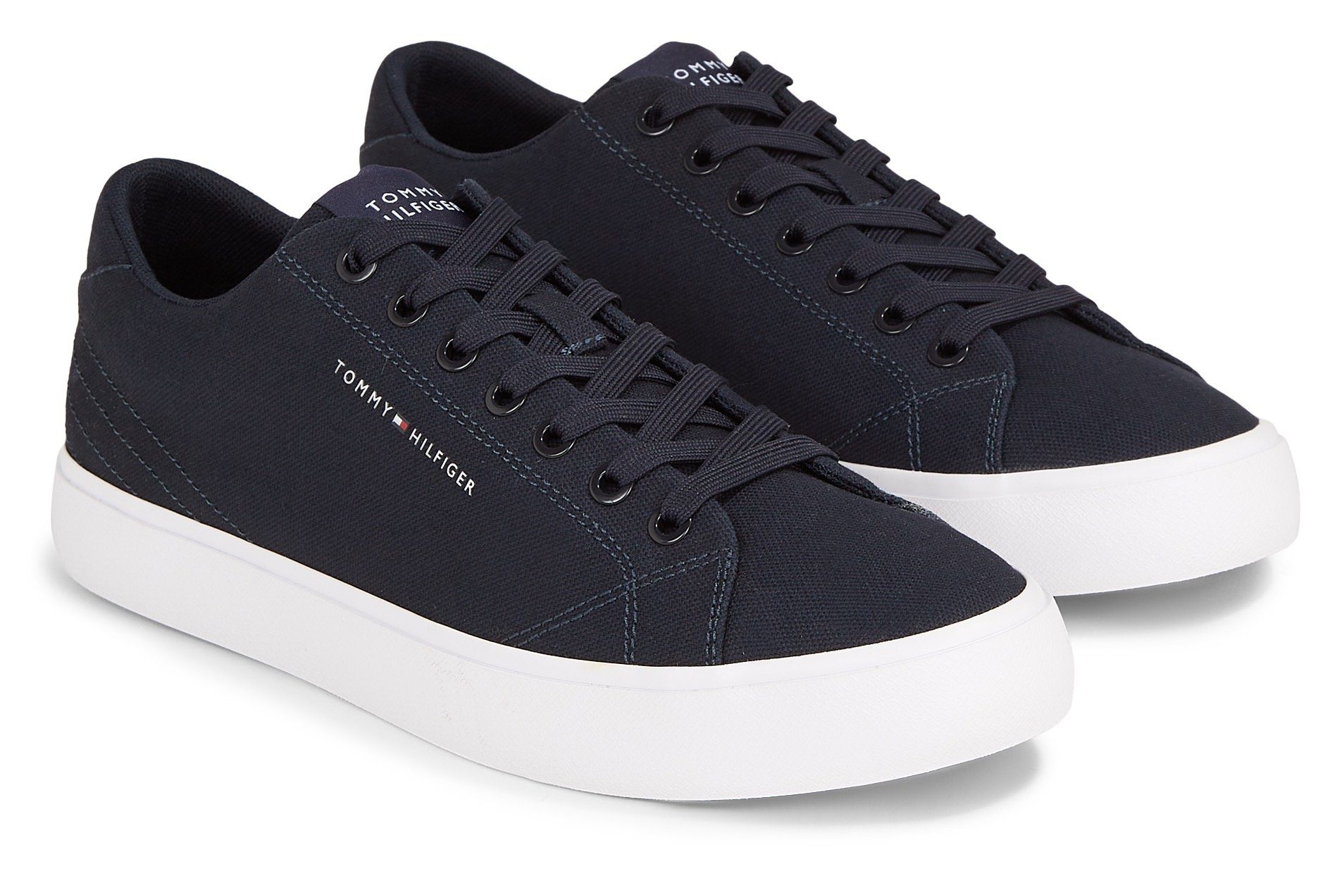 Tommy Hilfiger TH HI VULC LOW CANVAS Кросівки in cleanem Look, Freizeitschuh, Halbschuh, Schnürschuh