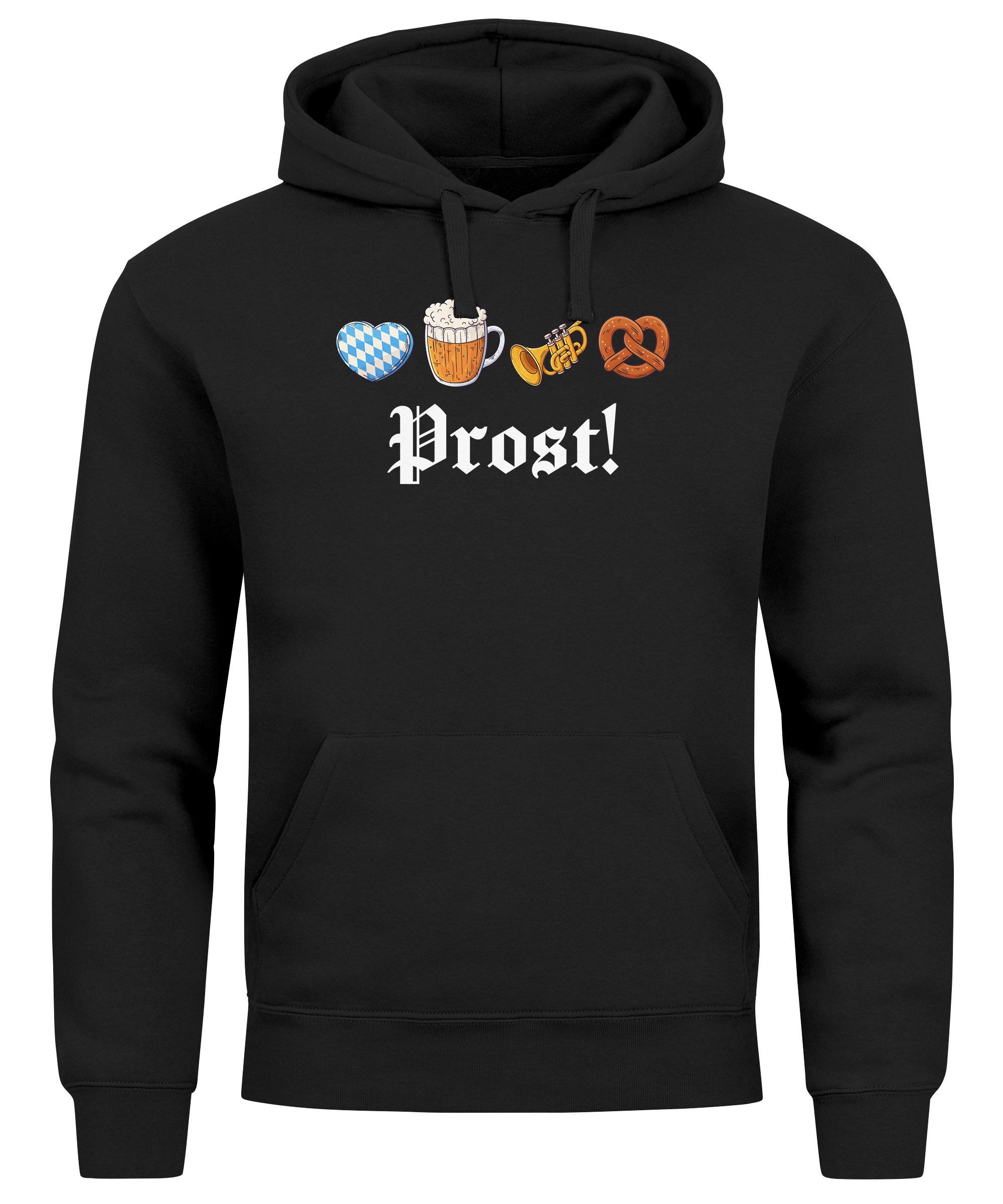 MoonWorks Hoodie Hoodie Herren für das Oktoberfest Prost und Wiesn Symbole günstig online kaufen