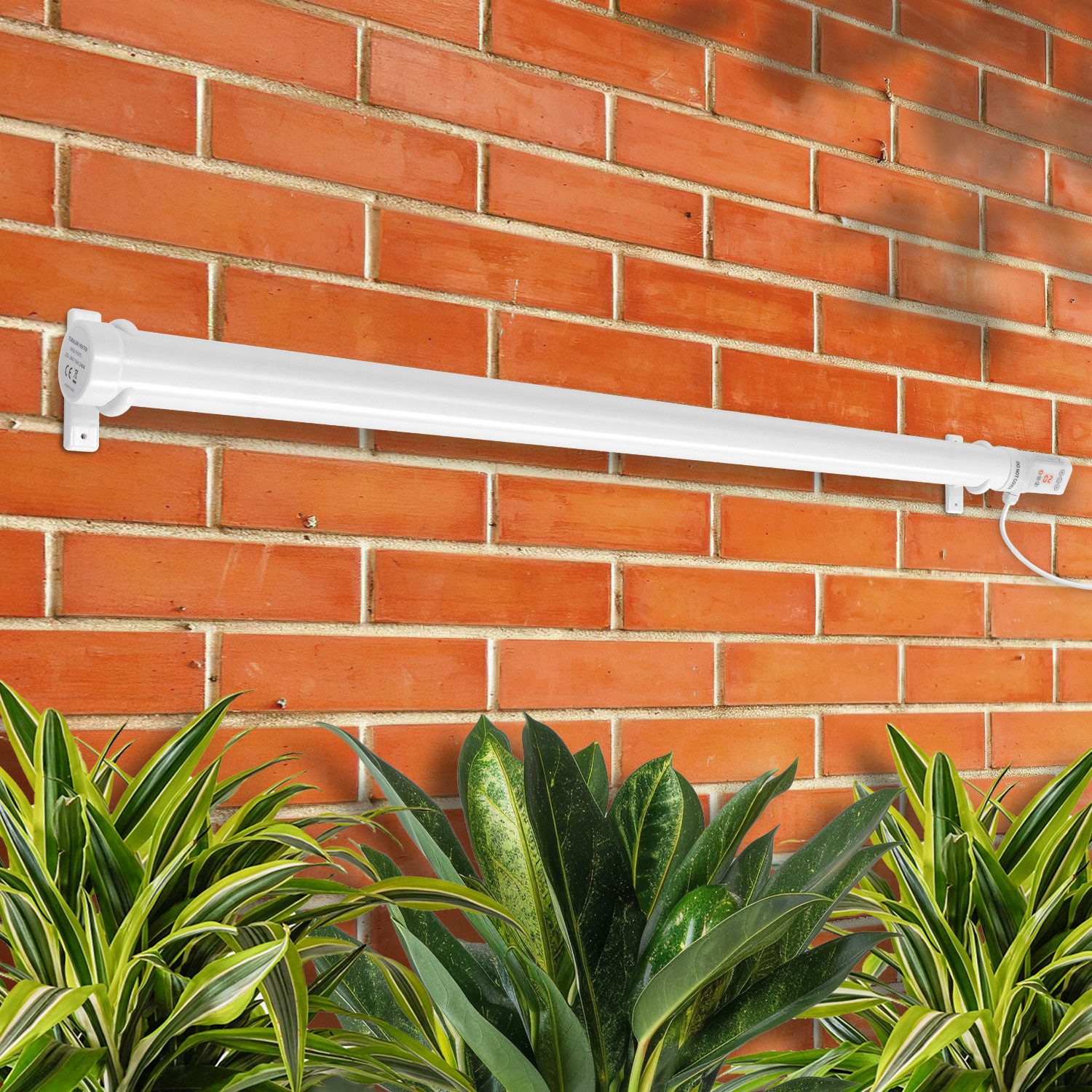 Clanmacy Heizgerät 2er Set Gewächshausheizung je 240 W mit Timer, Rohrheizung 1250 mm, 240 W