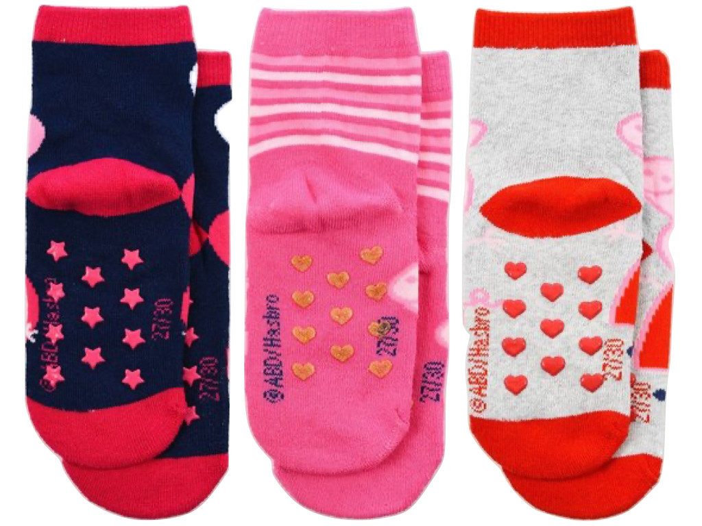 Peppa Pig ABS-Socken 3 Paar Peppa Pig Stoppersocken Socken