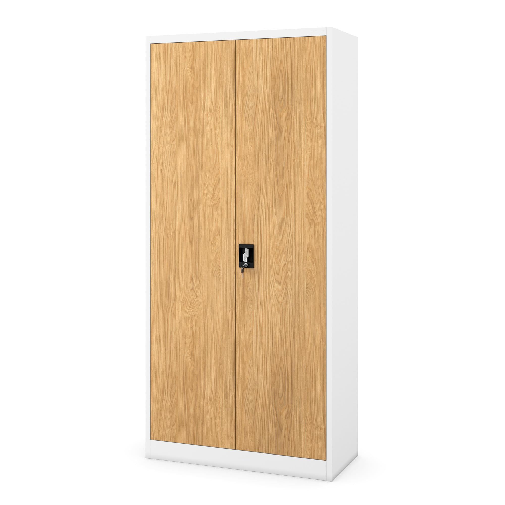 Jan Nowak Aktenschrank Metall Büroschrank abschließbar 90 cm JAN H 4 Böden Stahl (Ordnerschrank Aktenschrank Büro Kanzlei Praxis …
