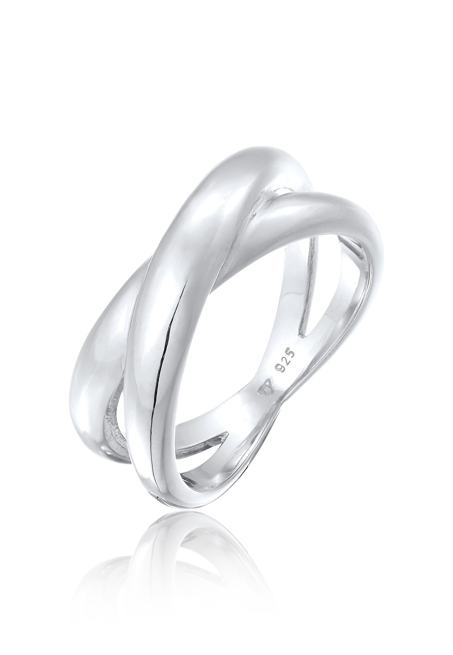 Fingerring X Wickelring Kreuz 925 Silber