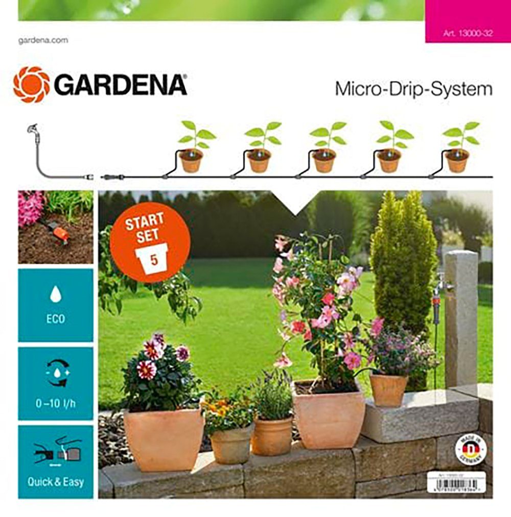 GARDENA Bewsserungssystem GARDENA Bewsserungssystem 5teilig Micro,  (5-tlg), Gartenbewsserungssystem