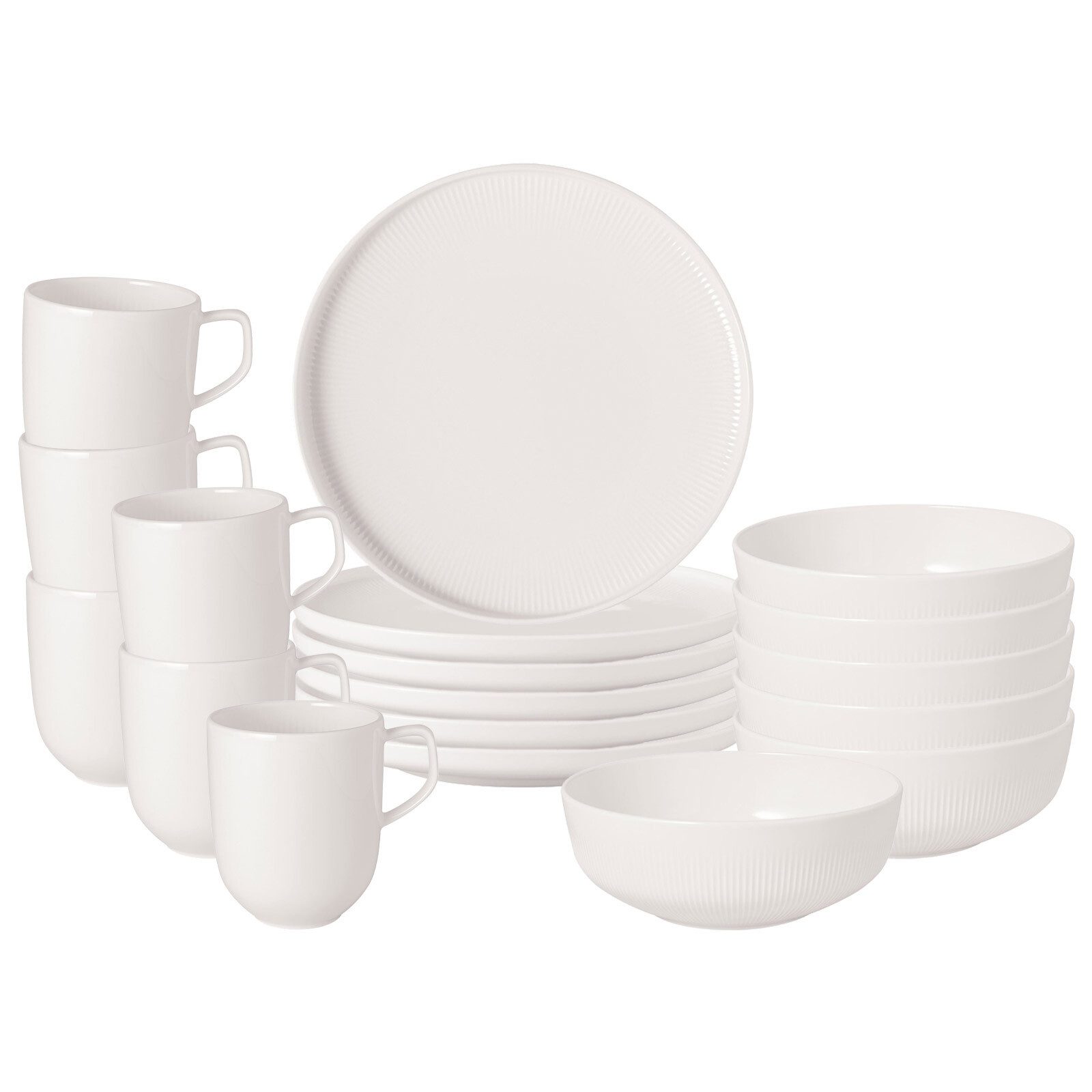 Villeroy & Boch Kombiservice Afina Frühstücks-Set 18er Set (18-tlg), Porzellan