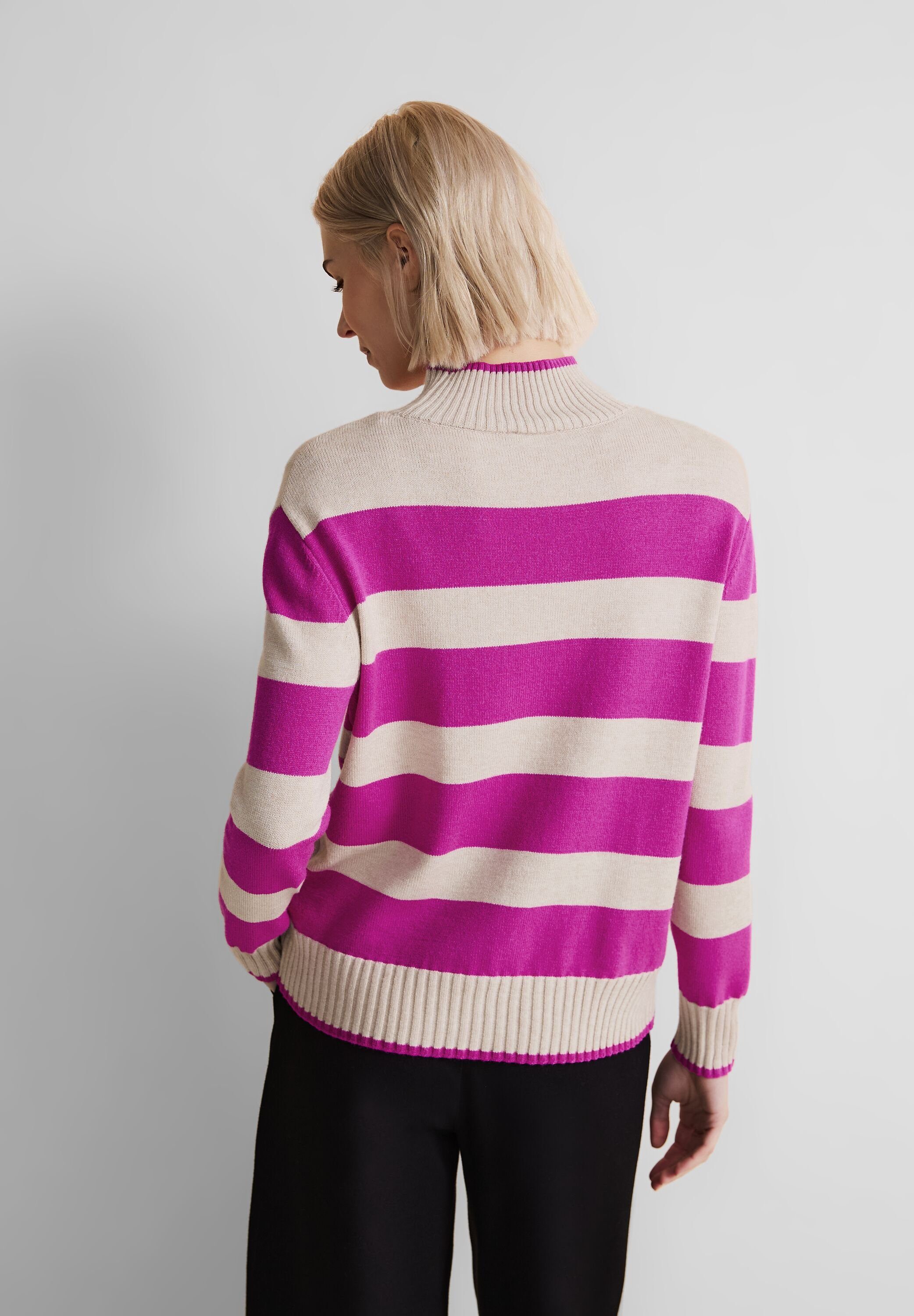 STREET ONE Stehkragenpullover mit Stehkragen