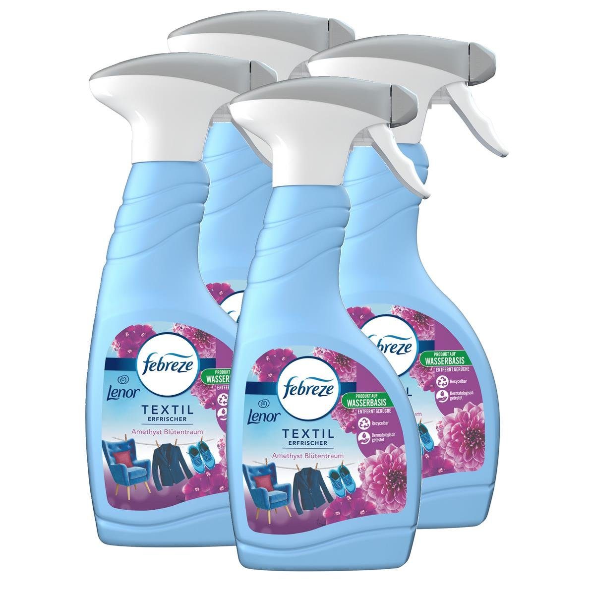 Raumduft Febreze Textilerfrischer Lenor Amethyst 500ml - Textilspray (4er Pack)