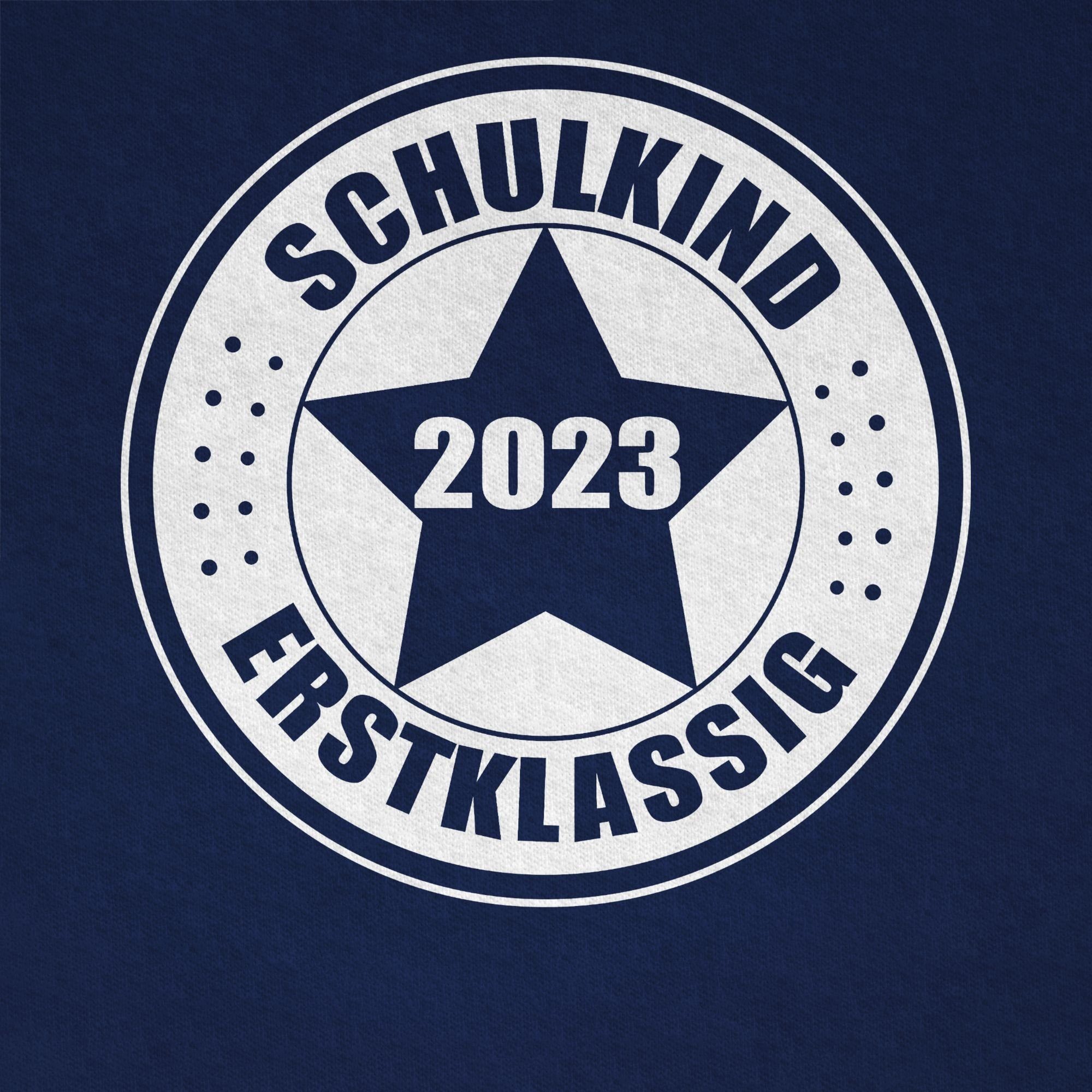 Shirtracer T-Shirt Geschenke Schulkind Dunkelblau Schulanfang - Einschulung Erstklassig Junge 2023 02