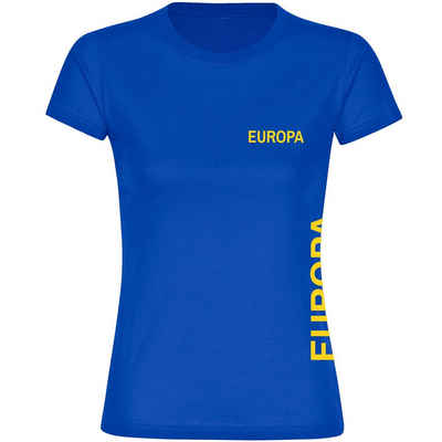 multifanshop T-Shirt Damen Europa - Brust & Seite - Frauen