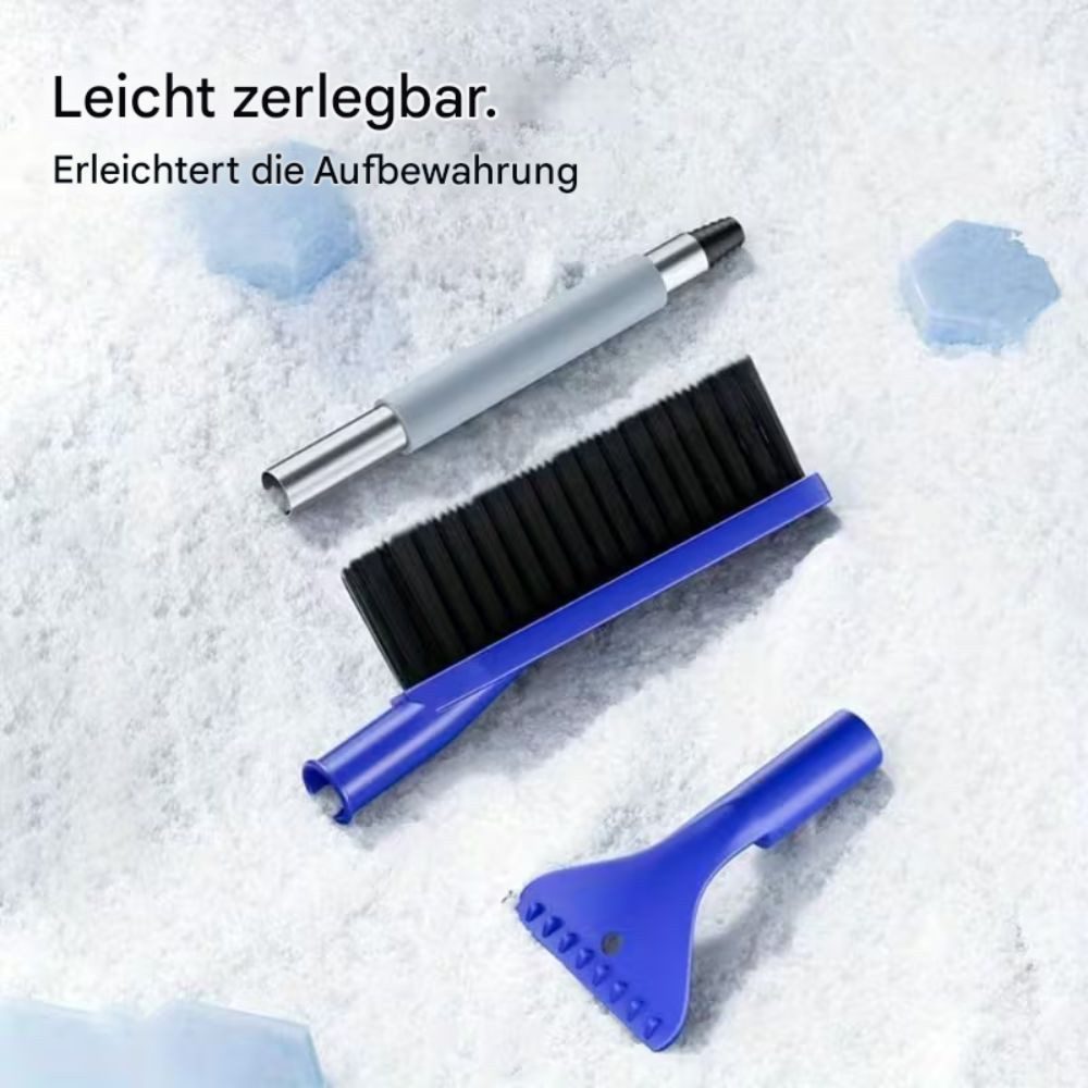 Montegoni 2-in-1 Ice Scraper/Snow Shovel with Brush, Ergonomic Handle, Windscreen Scraper with Non-Slip Grip, Compact