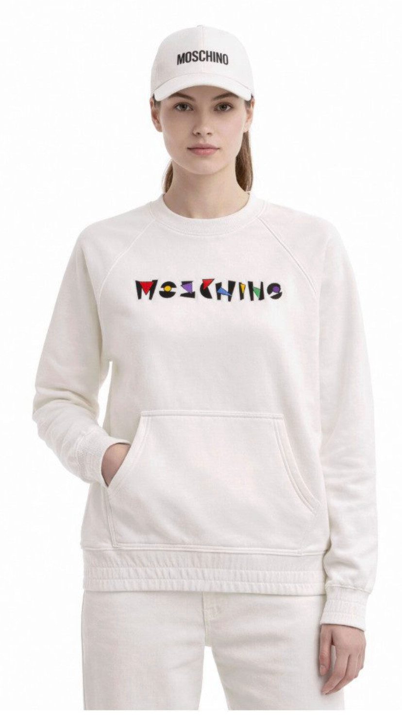Moschino Strickpullover Couture Milano Pullover mit 3D-Stickerei Exklusivsten und hochwertigsten Kollektion von Moschino