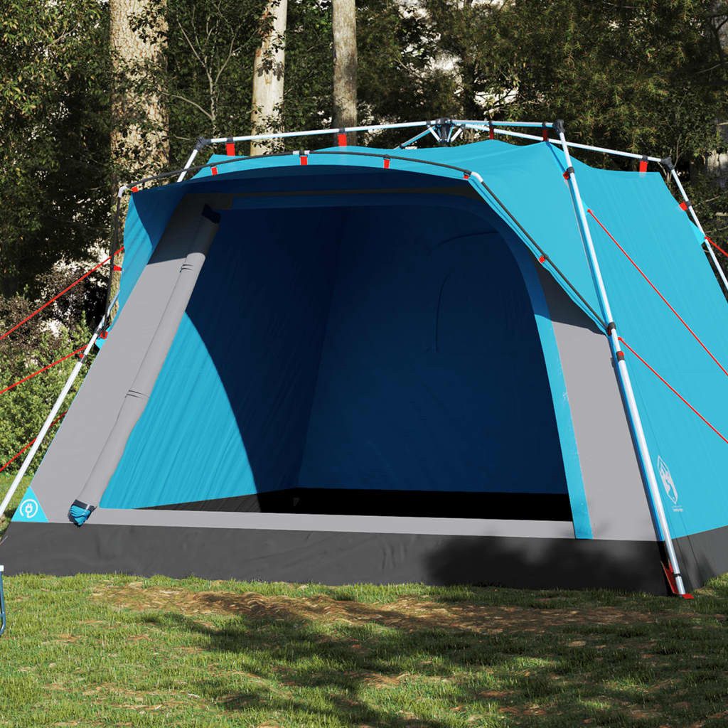 vidaXL Kuppelzelt Campingzelt 4 Personen Blau Quick Release, (1 tlg)