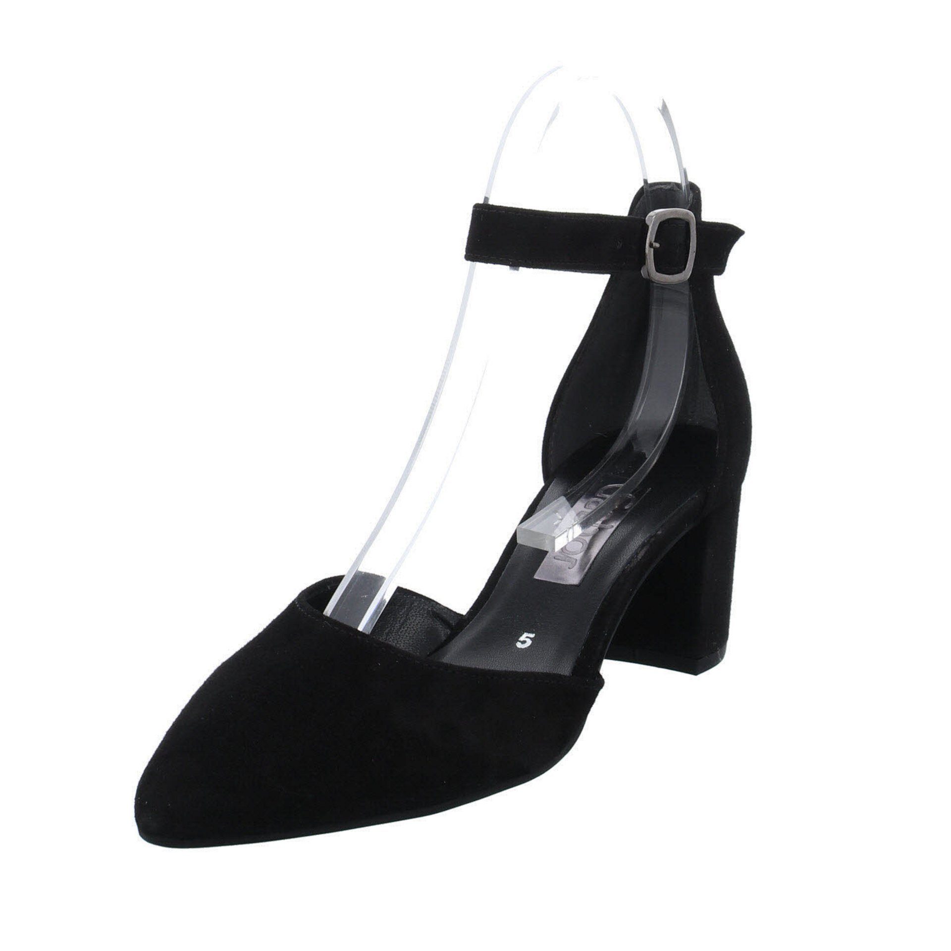 Damen Schuhe schwarz Pumps Elegant Gabor Pumps Veloursleder Klassisch Spangenpumps