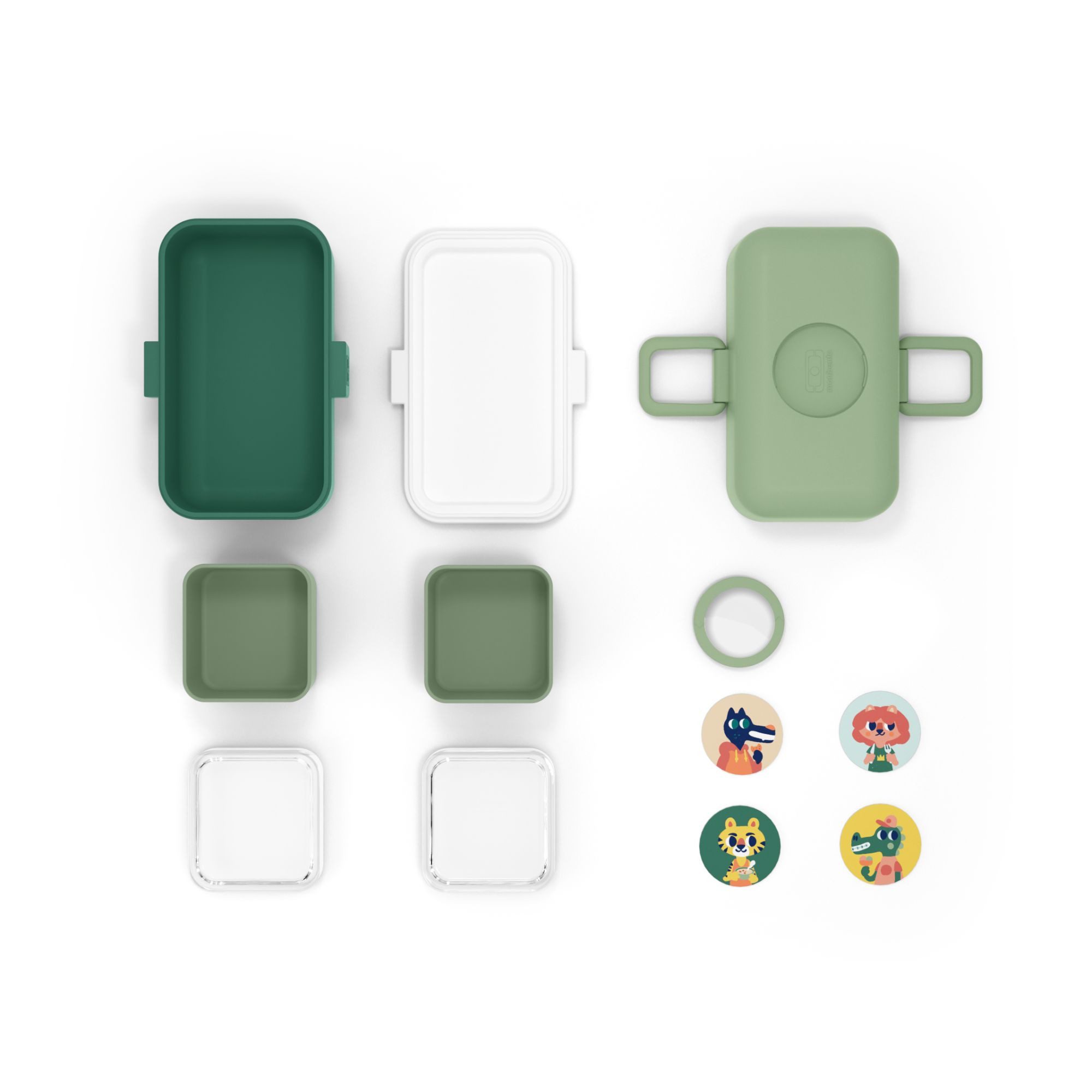 Monbento Lunchbox Kinder TRESOR 16 x 9.2cm Grün Lunch Bentobox 0.8L