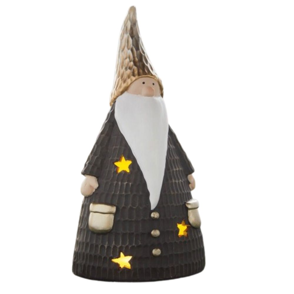 Home-trends24.de Weihnachtsfigur LED Figur Weihnachtsfigur Weihnachtsdeko Wichtel Santa Weihnachtsmann