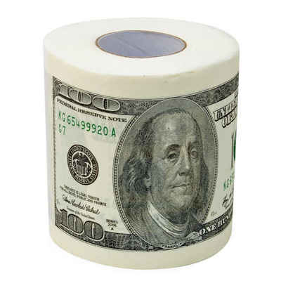 Goods+Gadgets Papierdekoration US Dollar Klopapier, Toilettenpapier USD Toilet Paper Scherzartikel