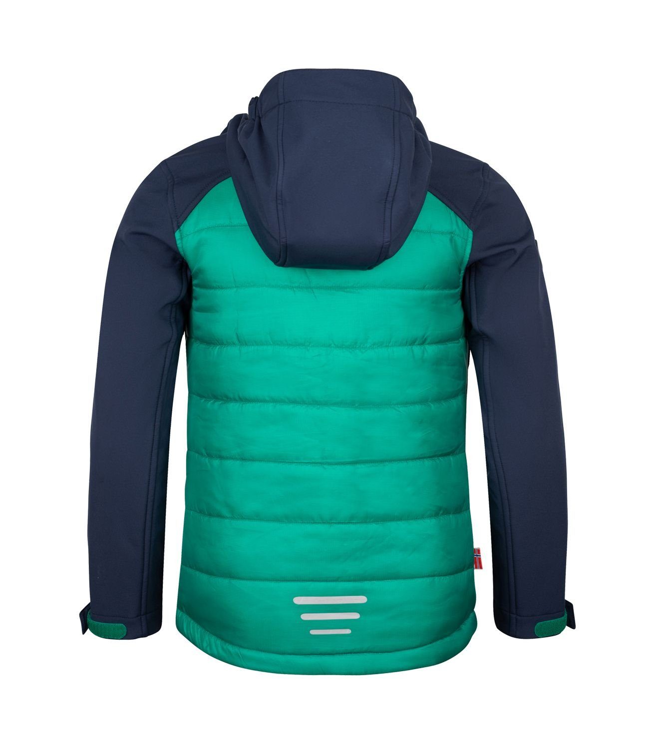 TROLLKIDS Softshelljacke Lysefjord Marineblau/Pfeffergrün