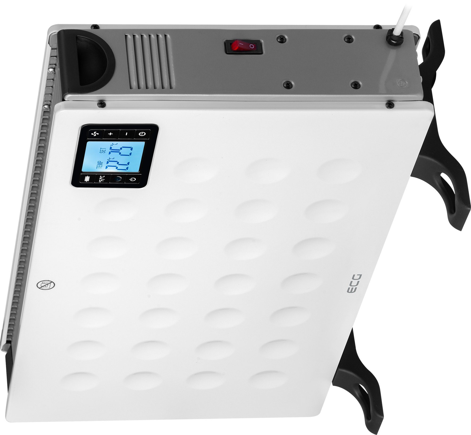 ECG Konvektor TK 2080 DR White, 2000 W, Stufenlos regulierbarer Thermostat, Eingebauter Ventilator