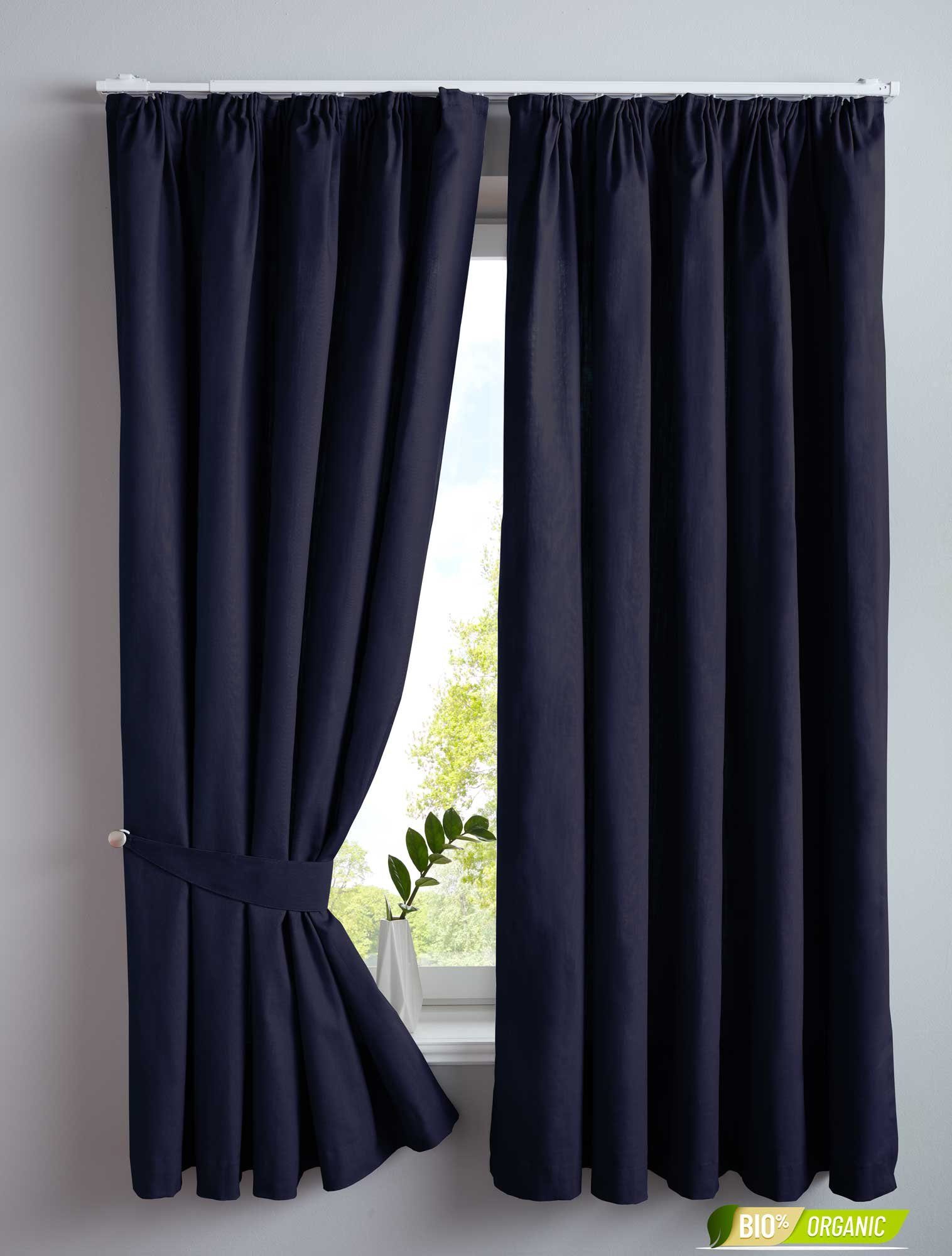 Gardinenbox Vorhang (2 St), verdecketeSchlaufen, blickdicht, Bio Vorhänge »Bali« Reine Baumwoll Blickdicht Gardinenband Pflegeleich
