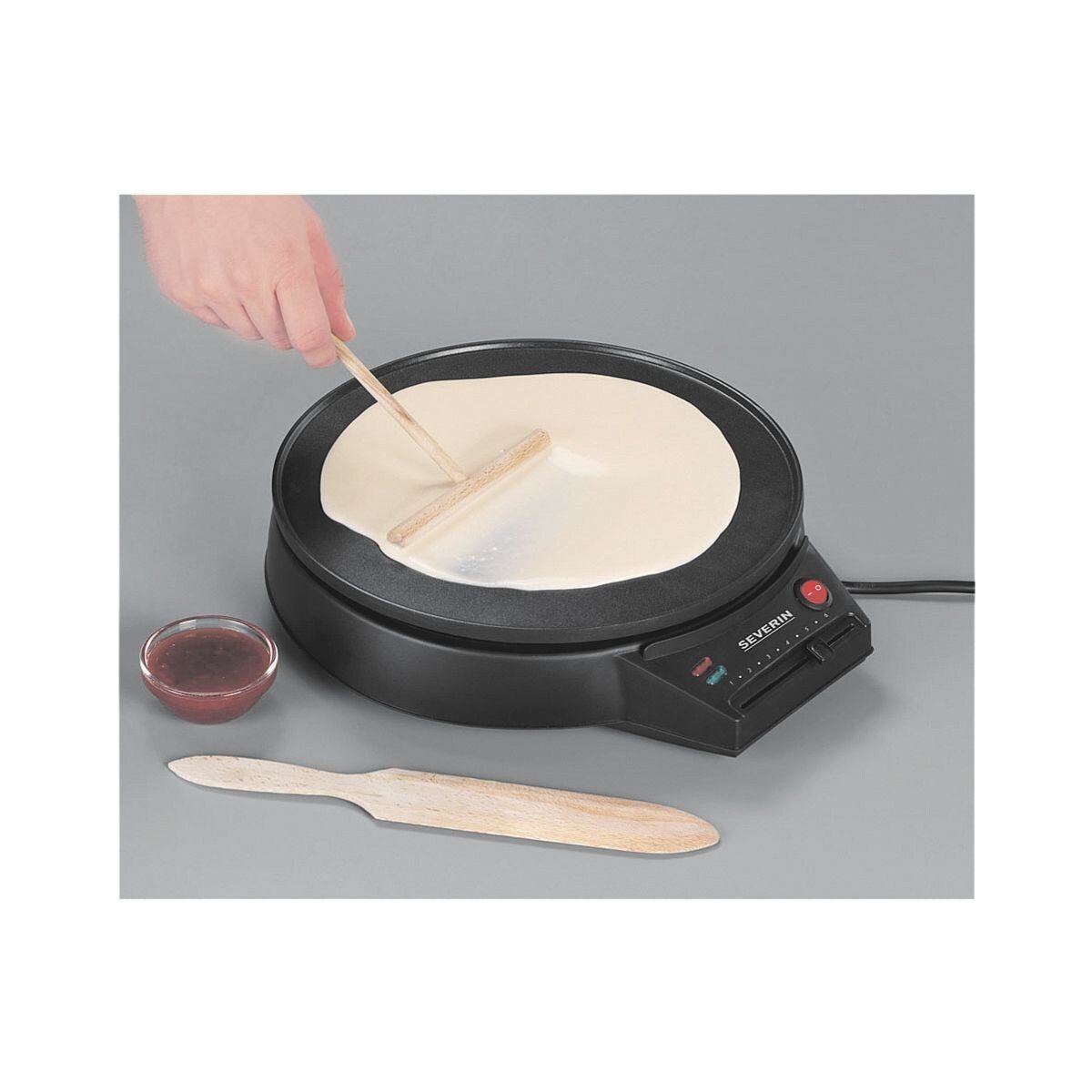 Severin Crêpesmaker CM 2198, 1000 W, Ø 30 cm, inkl. Teigspatel und Crêpeswender