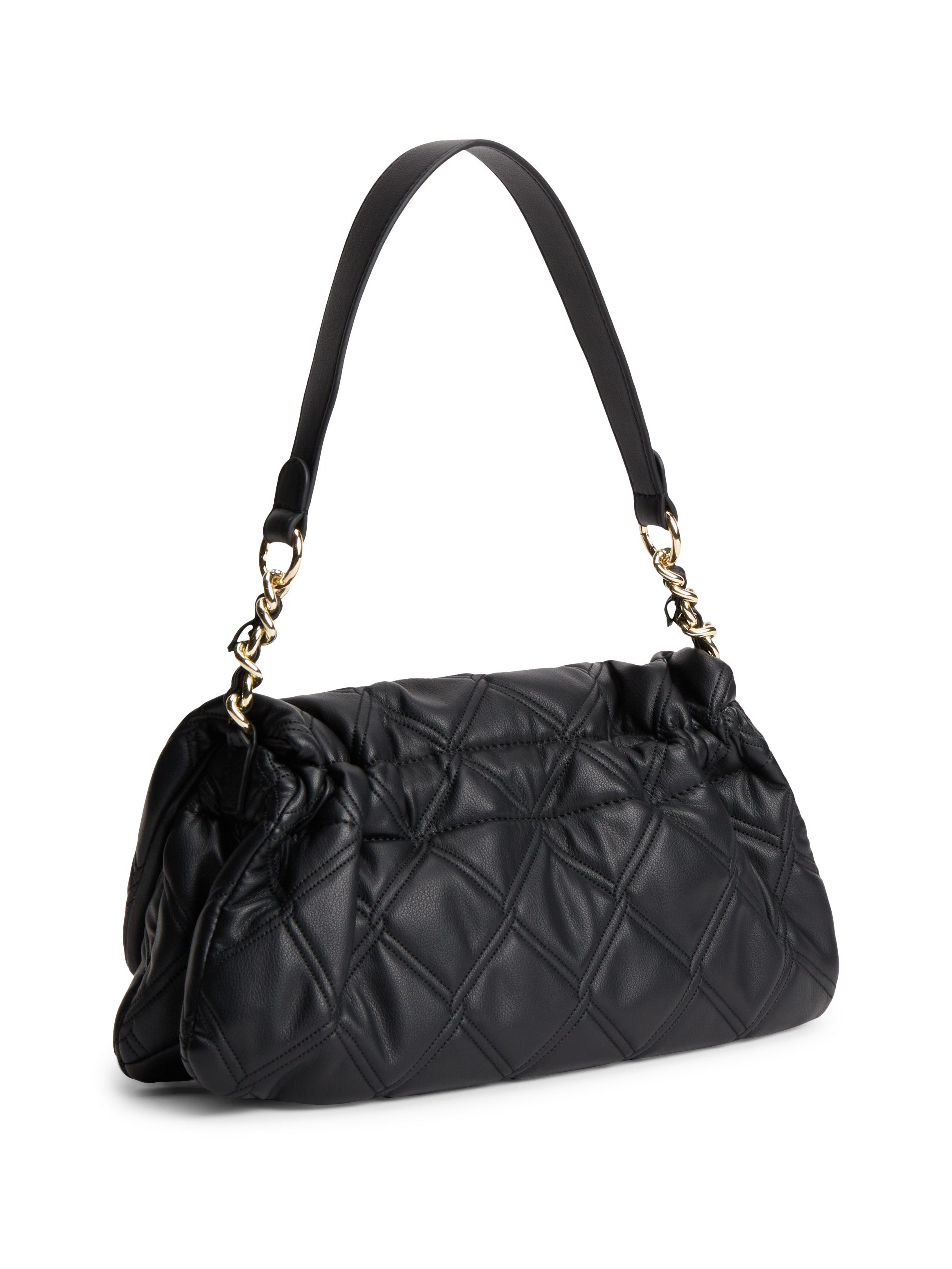 Tommy Hilfiger Schultertasche TH FEMININE SHOULDER BAG, Damen Umhängetasche, Tragetasche, mit goldfarbener Zierkette