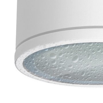 SSC-LUXon Aufbauleuchte CELI-WX Bad Aufbaustrahler flach weiss IP44 mit LED GX53 Leuchtmittel, Neutralweiß