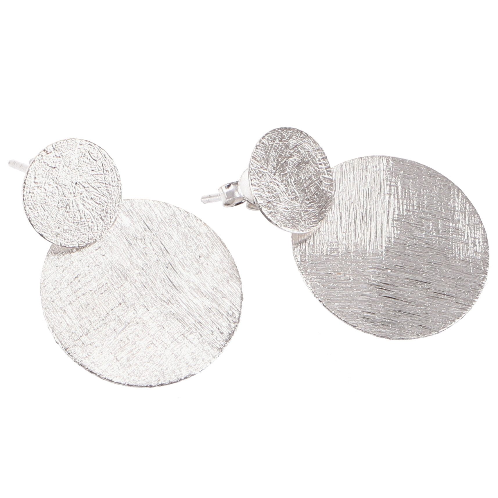 Guru-Shop Paar Ohrhänger Gebürstete Ethno Silberohrringe, Ohrstecker -.. günstig online kaufen