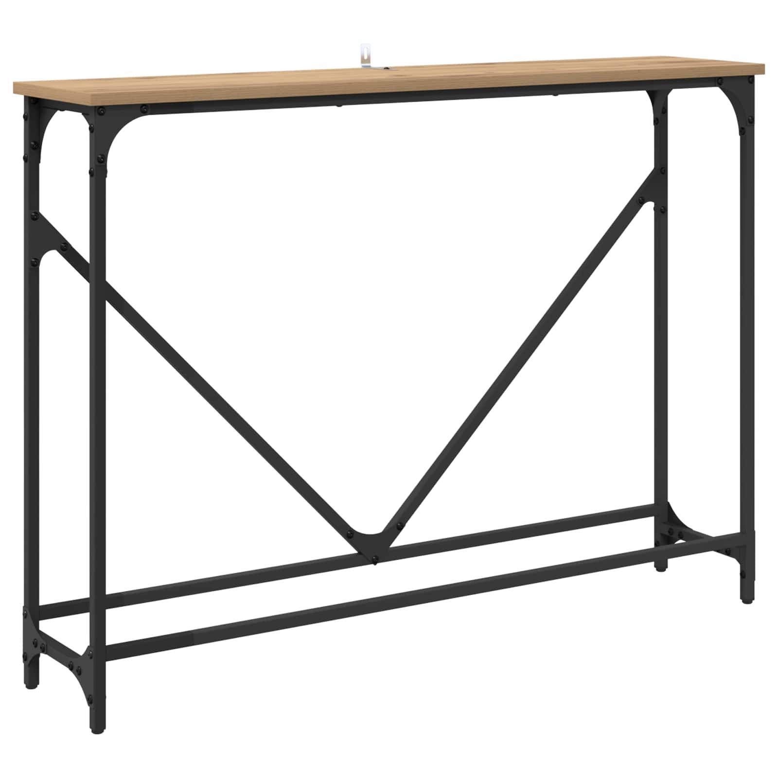 vidaXL Beistelltisch Konsolentisch Artisan-Eiche 102 x 23 x 75 cm Holzwerkstoff (1-St)