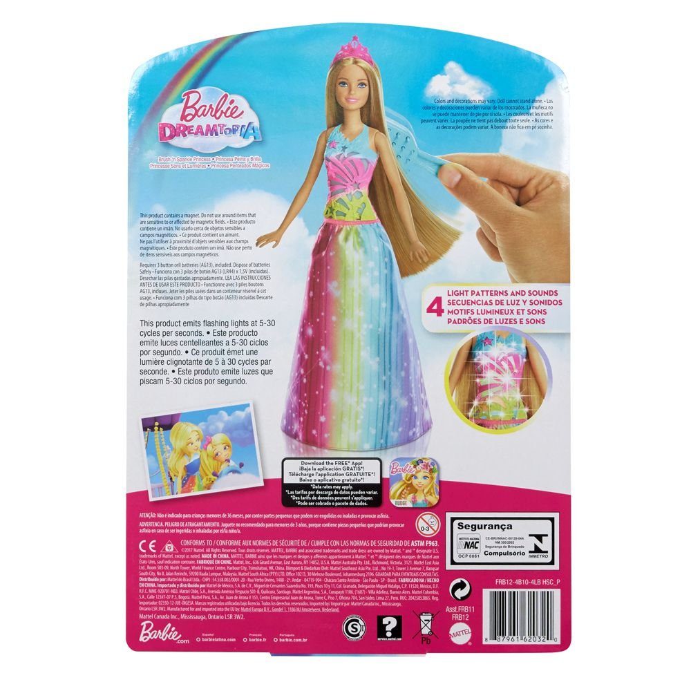 Mattel® Barbie Anziehpuppe Mattel Barbie Puppe Magisches Haarspiel Prinzessin Regenbogen
