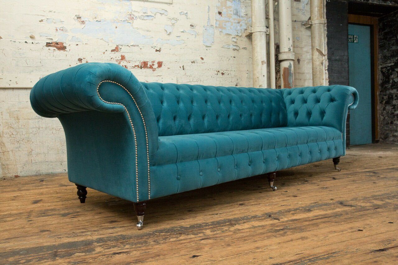 265 Design cm JVmoebel 4 Sofa Couch Sitzer Chesterfield Sofa Chesterfield-Sofa,