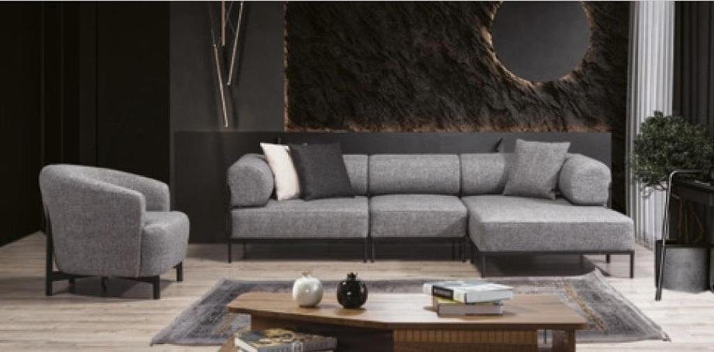Sofa Wohnzimmer Ecksofa, JVmoebel Couch Form Möbel L Ecksofa Design Sofa
