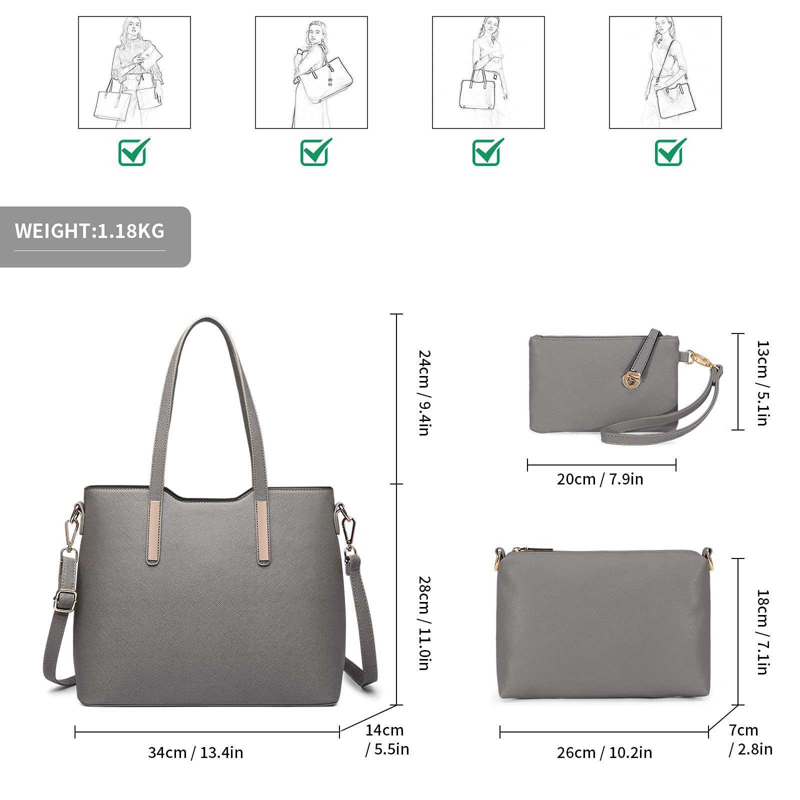 Miss Lulu Henkeltasche Miss Lulu Handtasche Damen Henkeltasche Top Griff Tasche