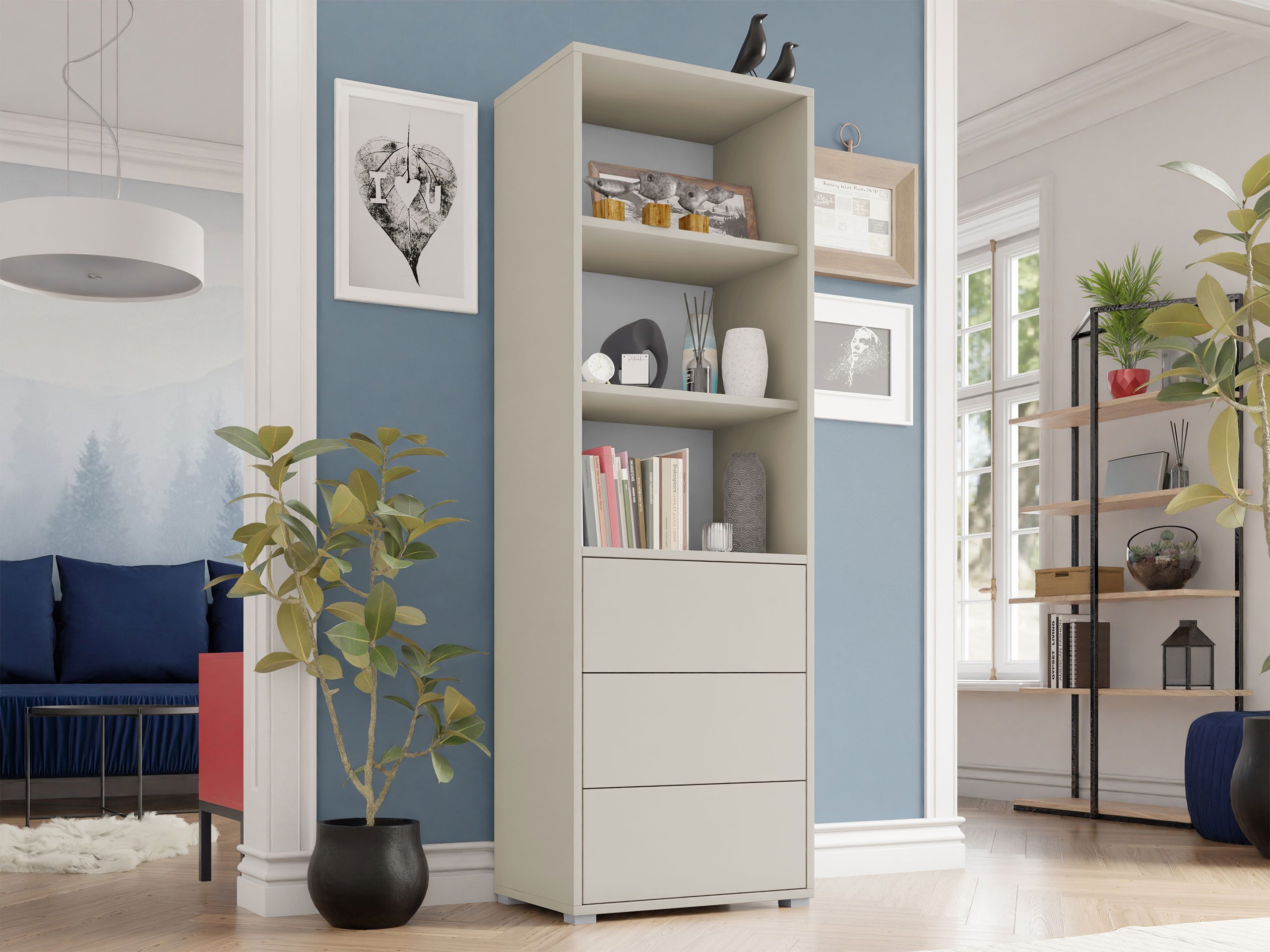 MIRJAN24 Regal Gesita R3SZ, mit 3 Schubladen, Griffloses Öffnungssystem günstig online kaufen