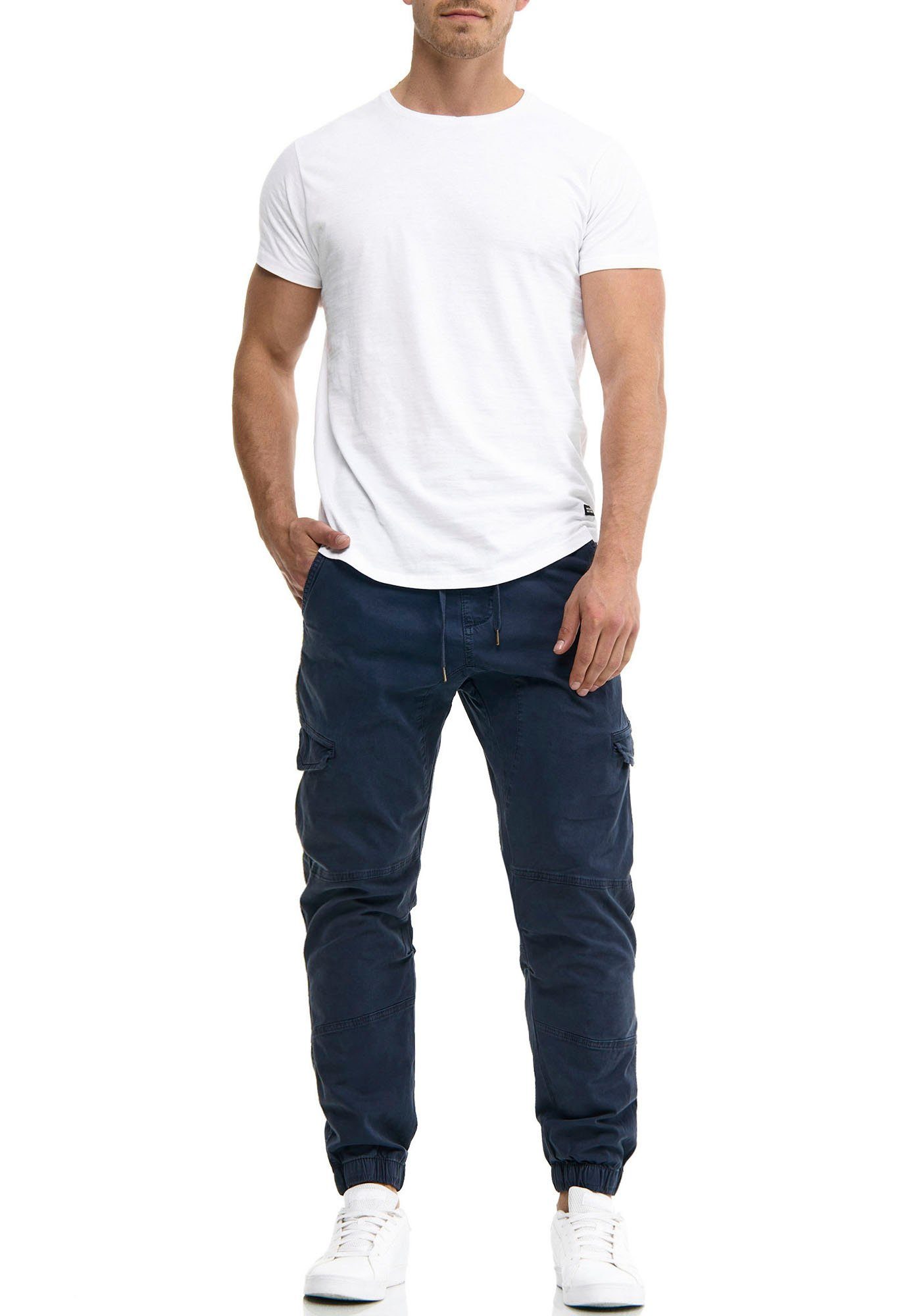 Indicode Cargohose INLevi mit seitlichen Cargotaschen und elastischen Bündchen