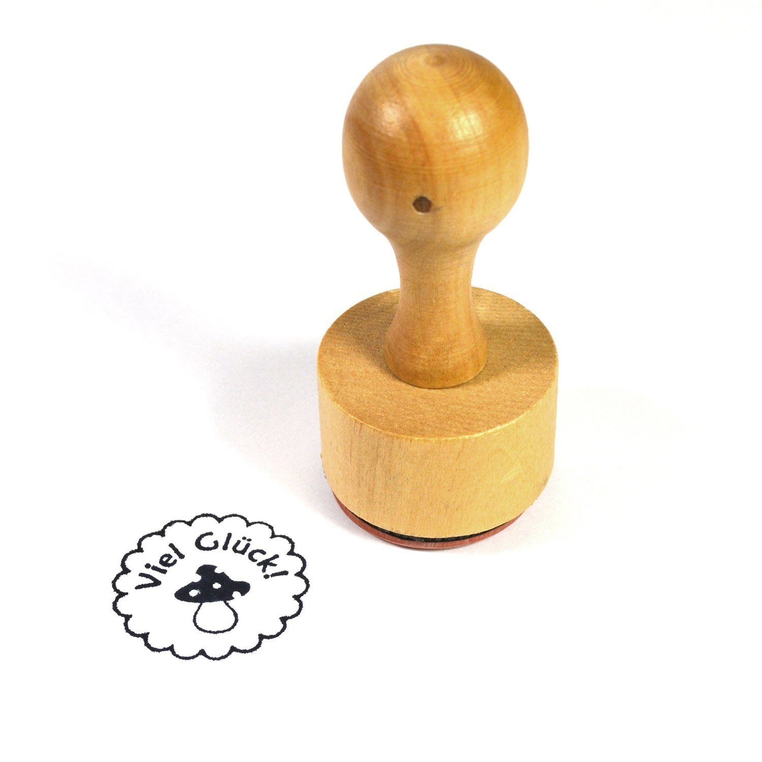 Frau WUNDERVoll Марки Марки – Viel Glück - aus Holz, Schrift-/ Motivgröße: 2,9 cm