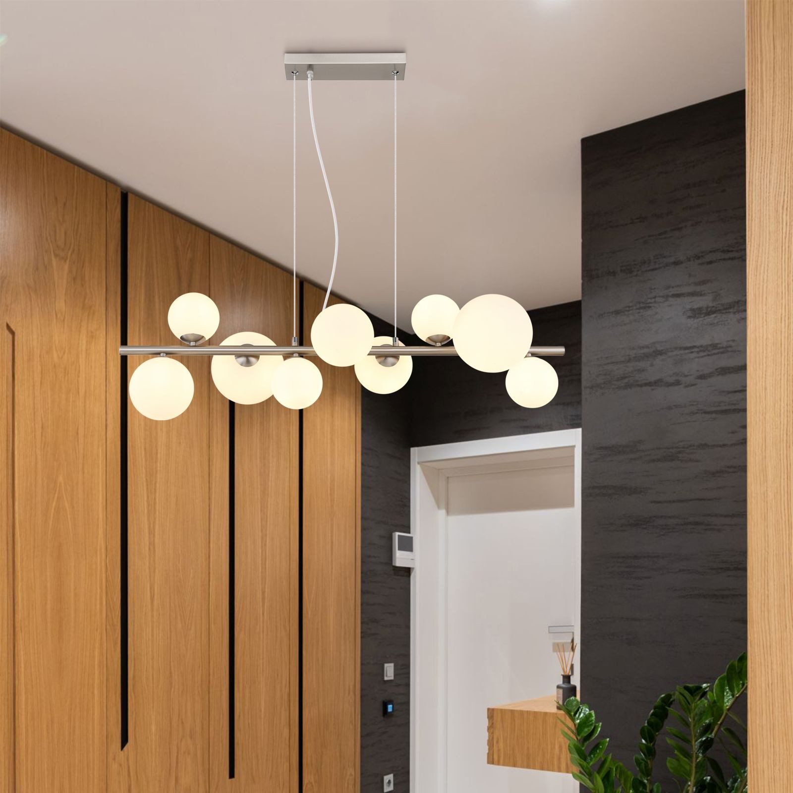 GLOBO LIGHTING Hängeleuchte Hängelampe Esszimmer Hängeleuchte LED Pendelleuchte 9 flammig Kugeln