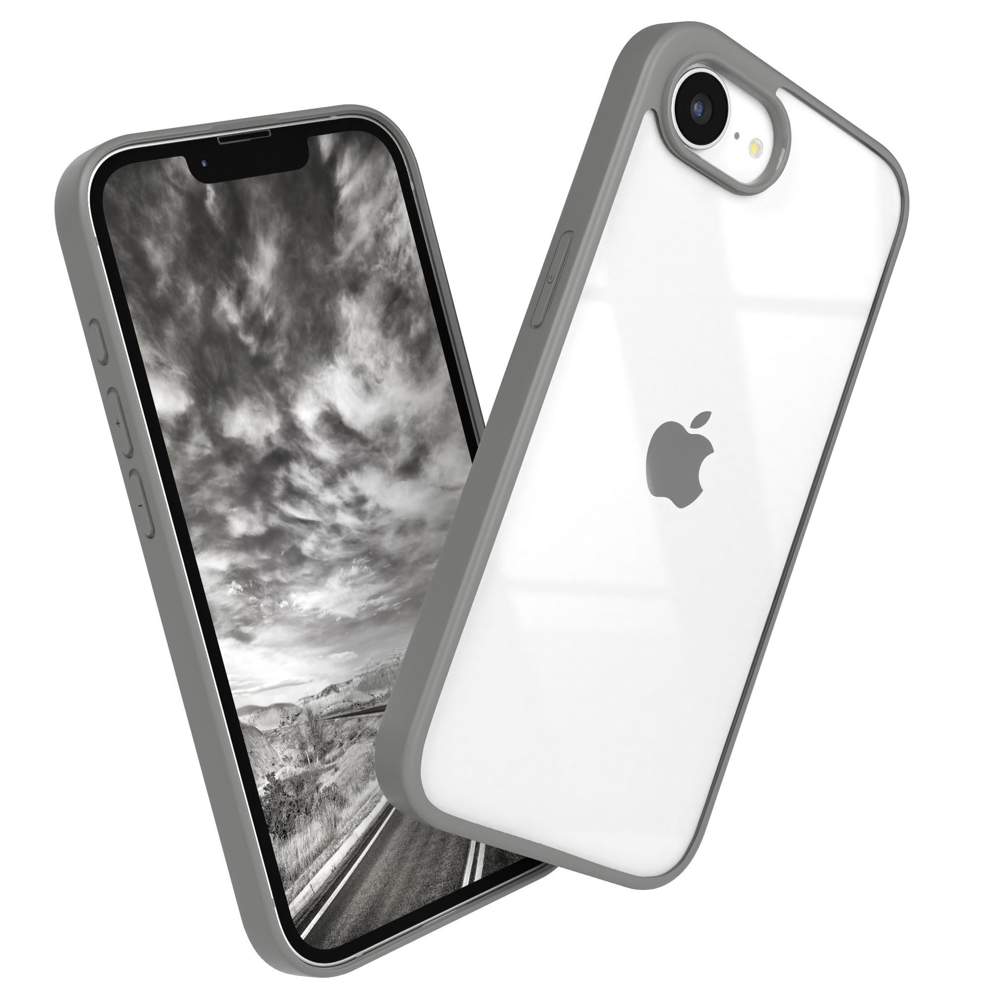 EAZY CASE Handyhülle Bumper Case für Apple iPhone 17e 6,1 Zoll, Handyhülle Slimcover mit Kamreraschutz stoßfest Back Cover Grau